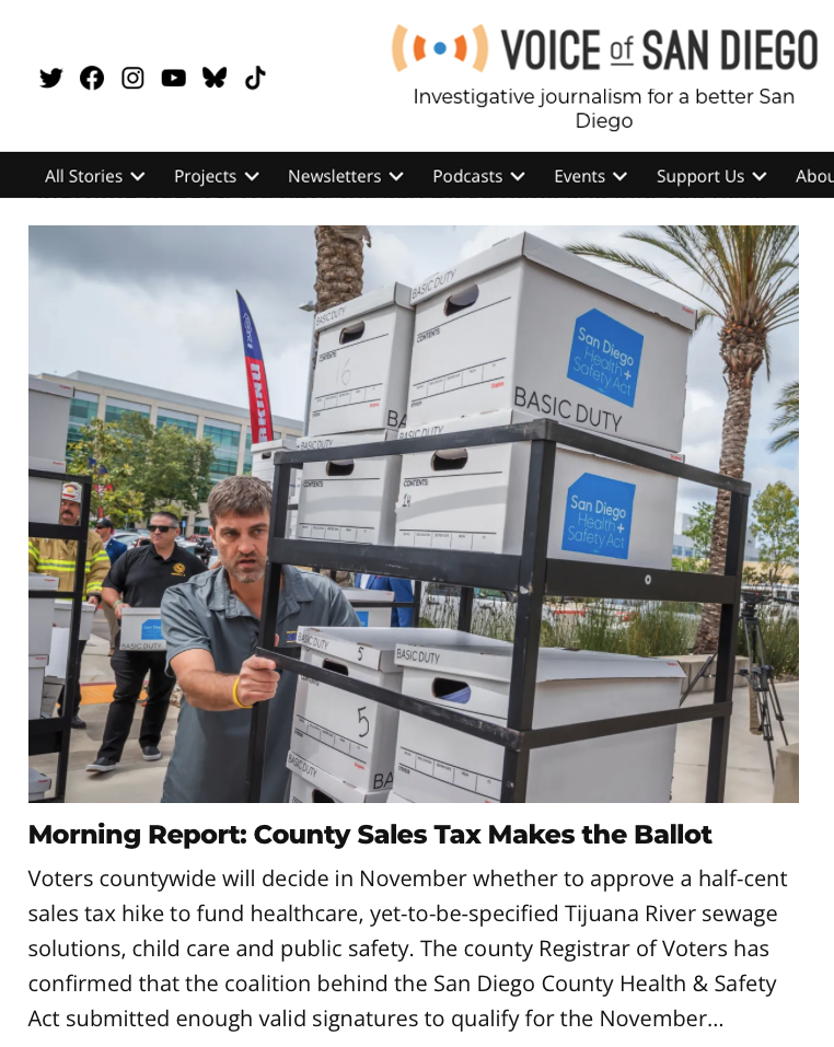 San Diego County Health & Safety Act qualifies for November ballot