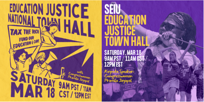 Join Education and Care Justice National Town Hall with Rep. Pramila Jayapal!